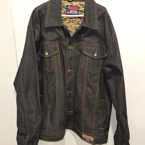 COOGI Men's Dark Brown Denim Jacket